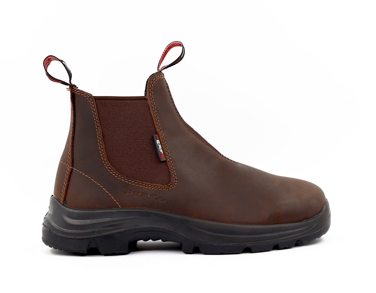 Perf - Country Dealer - Water Resistant Leather Soft Toe Dealer Boots - Brown