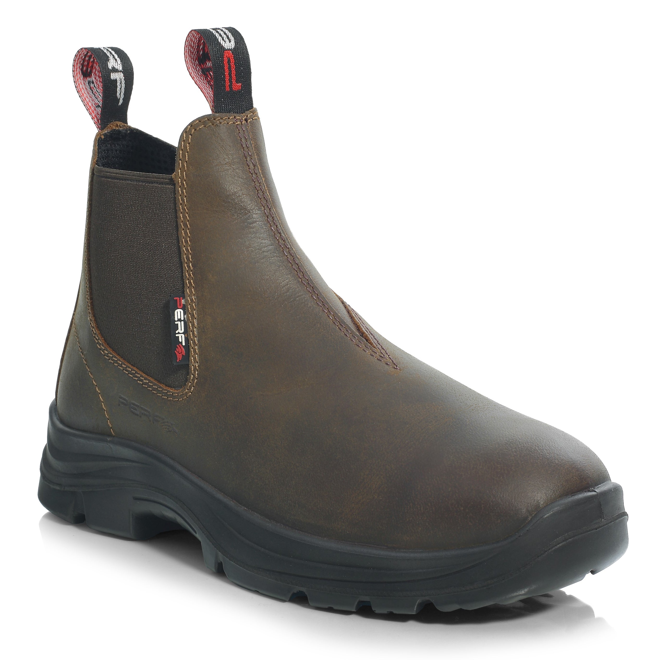 Perf - Country Dealer - Water Resistant Leather Soft Toe Dealer Boots - Brown