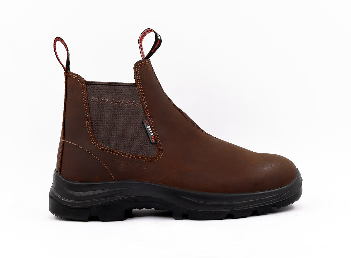 Perf - Country Aqua Dealer - Waterproof Leather Soft Toe Dealer Boots - Brown