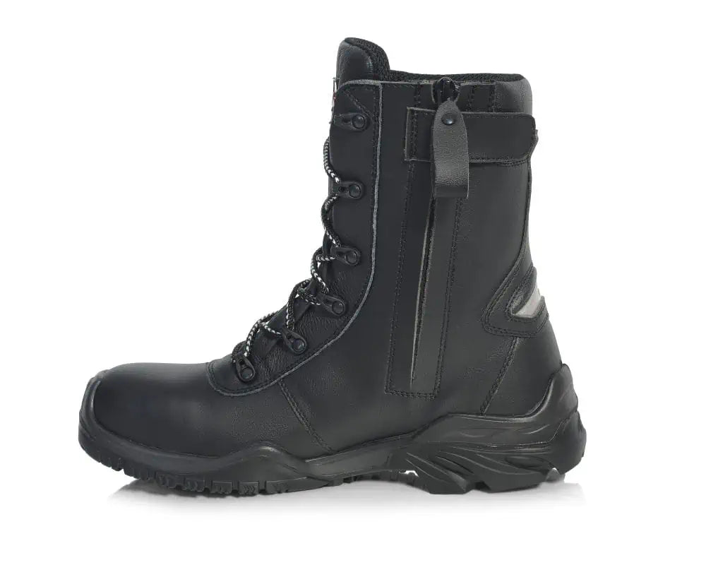 Perf - Platform - S3 WR SRC ESD PU Offshore Side Zip Safety Combat Boots - Black