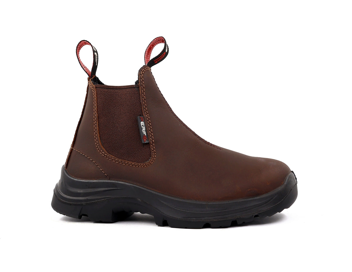 Perf - CountryK - Kids Water Resistant Leather Soft Toe Dealer Boots - Brown