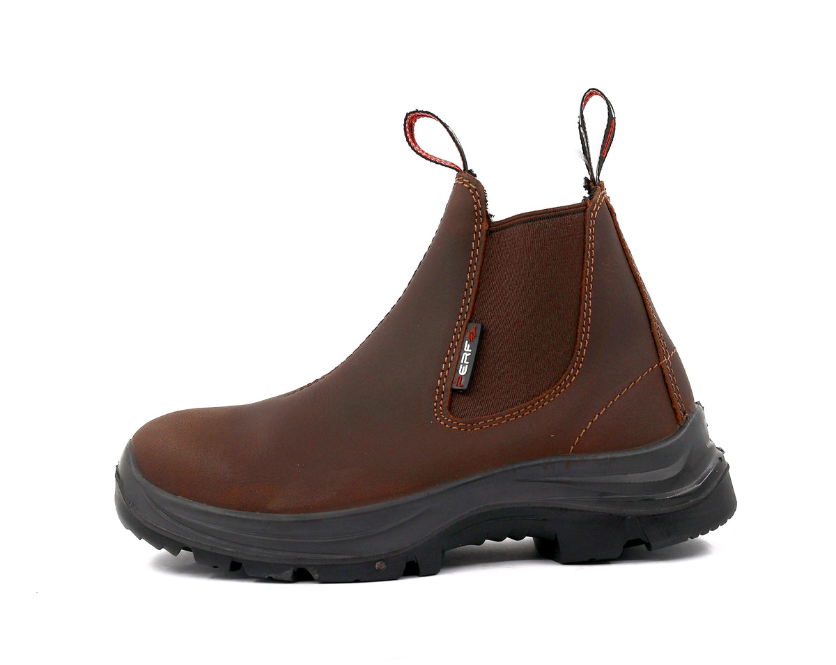 Perf - CountryK - Kids Water Resistant Leather Soft Toe Dealer Boots - Brown
