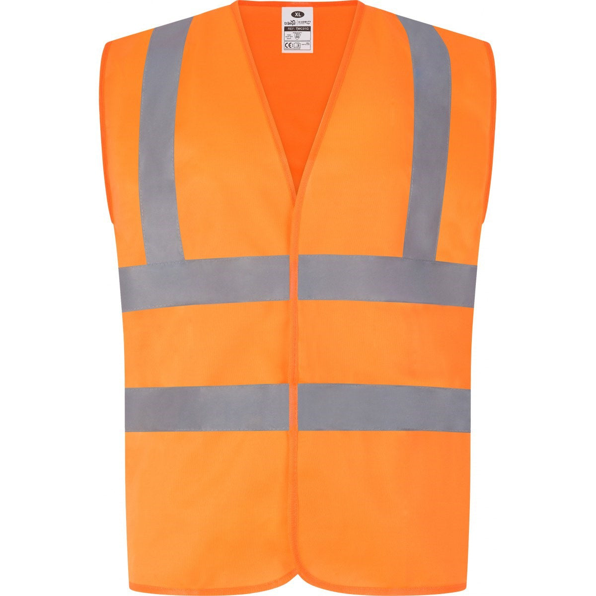 Traega - TWC01G - Two Band & Brace Hi-Vis Waistcoat - Orange - Pack of 10