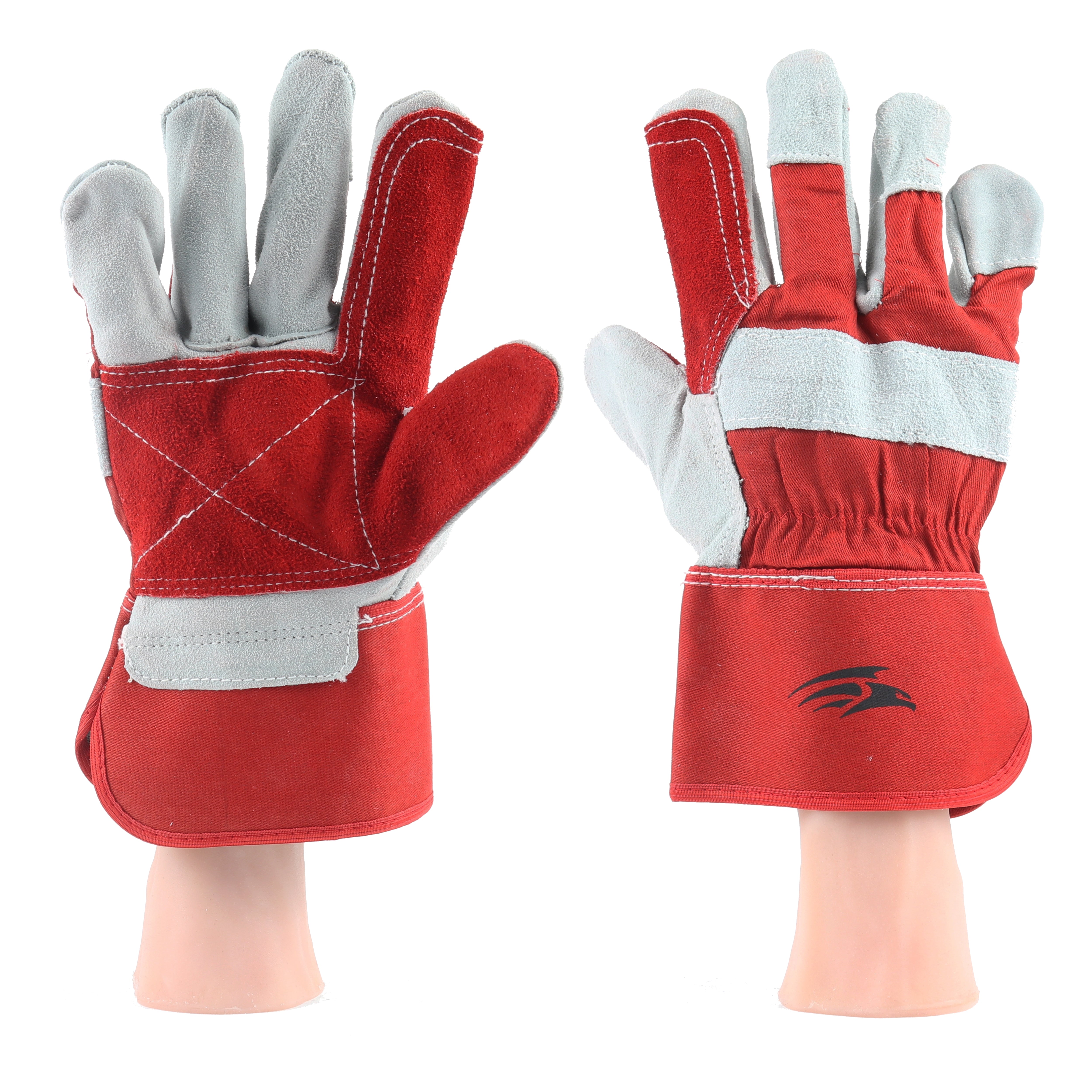 Perf - Carpo - Reinforced Double Palm Rigger Gloves - Red - Pack of 10