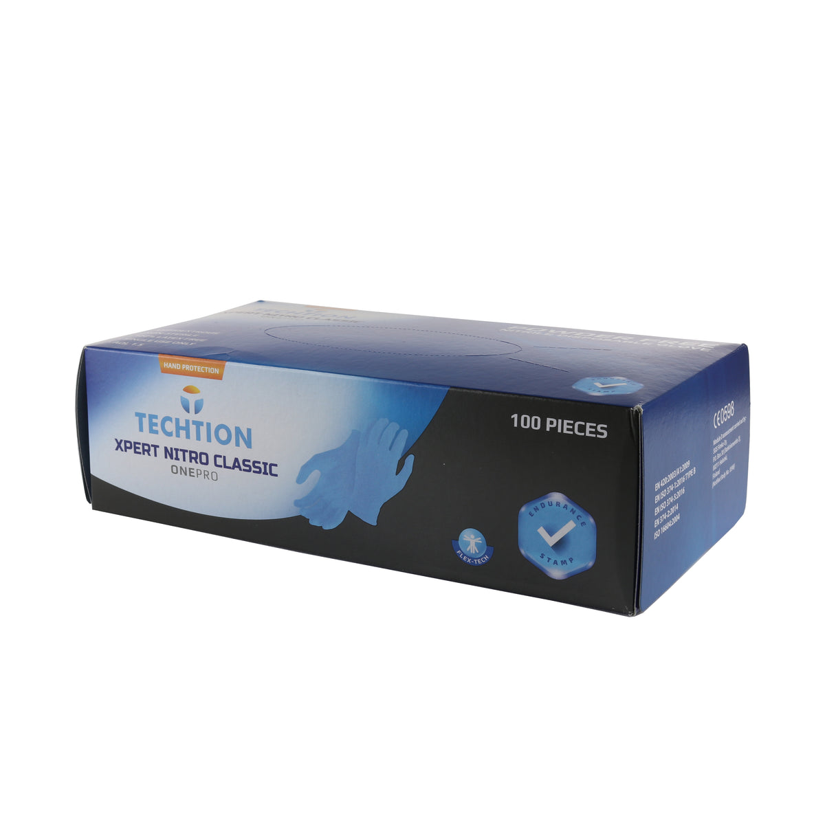 Techtion - G92 - Heavy Duty Nitrile Disposable Gloves - Blue - Carton of 1,000 (10 Boxes) (Expired)