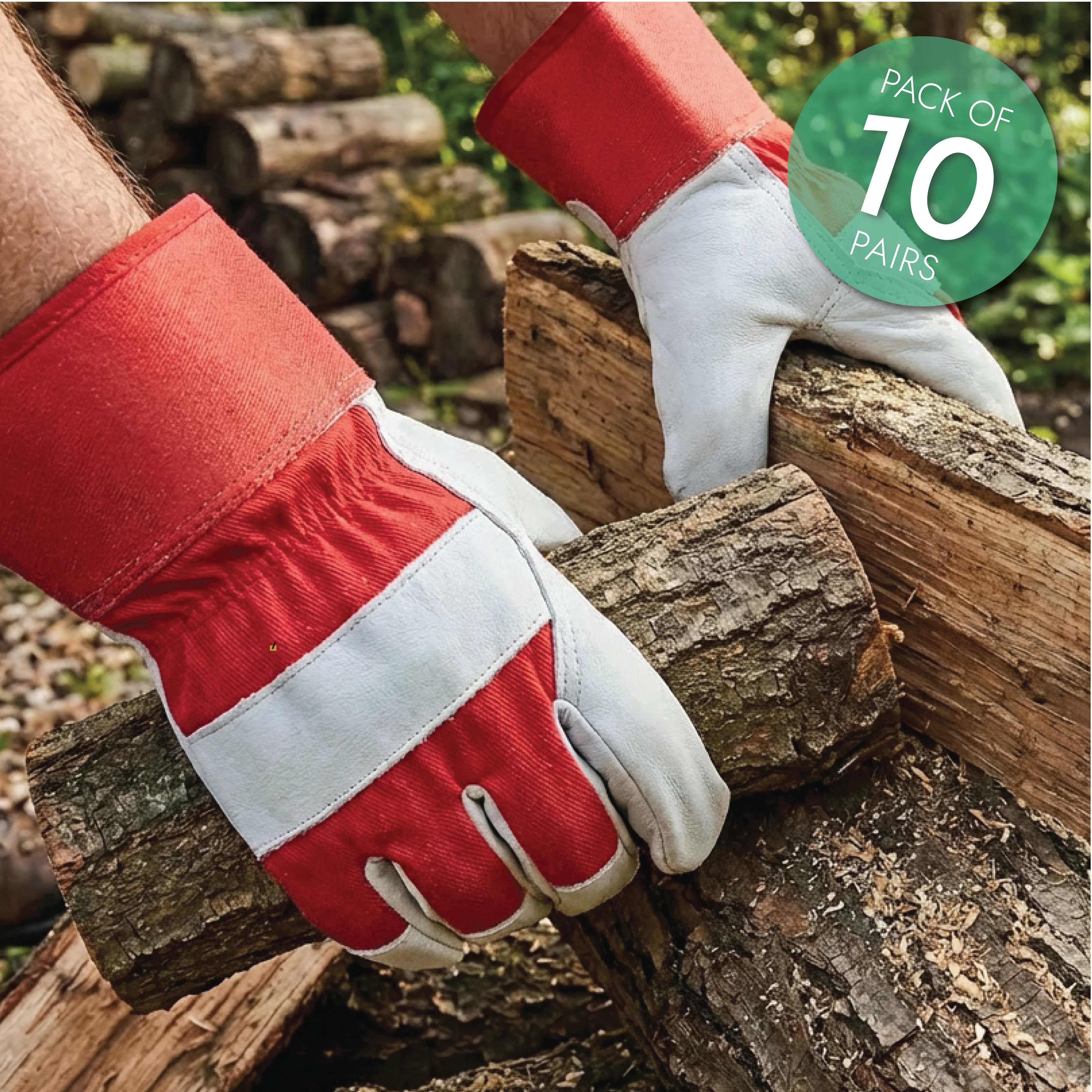 Perf - Nix - Standard Rigger Gloves - Red/Grey - Pack of 10