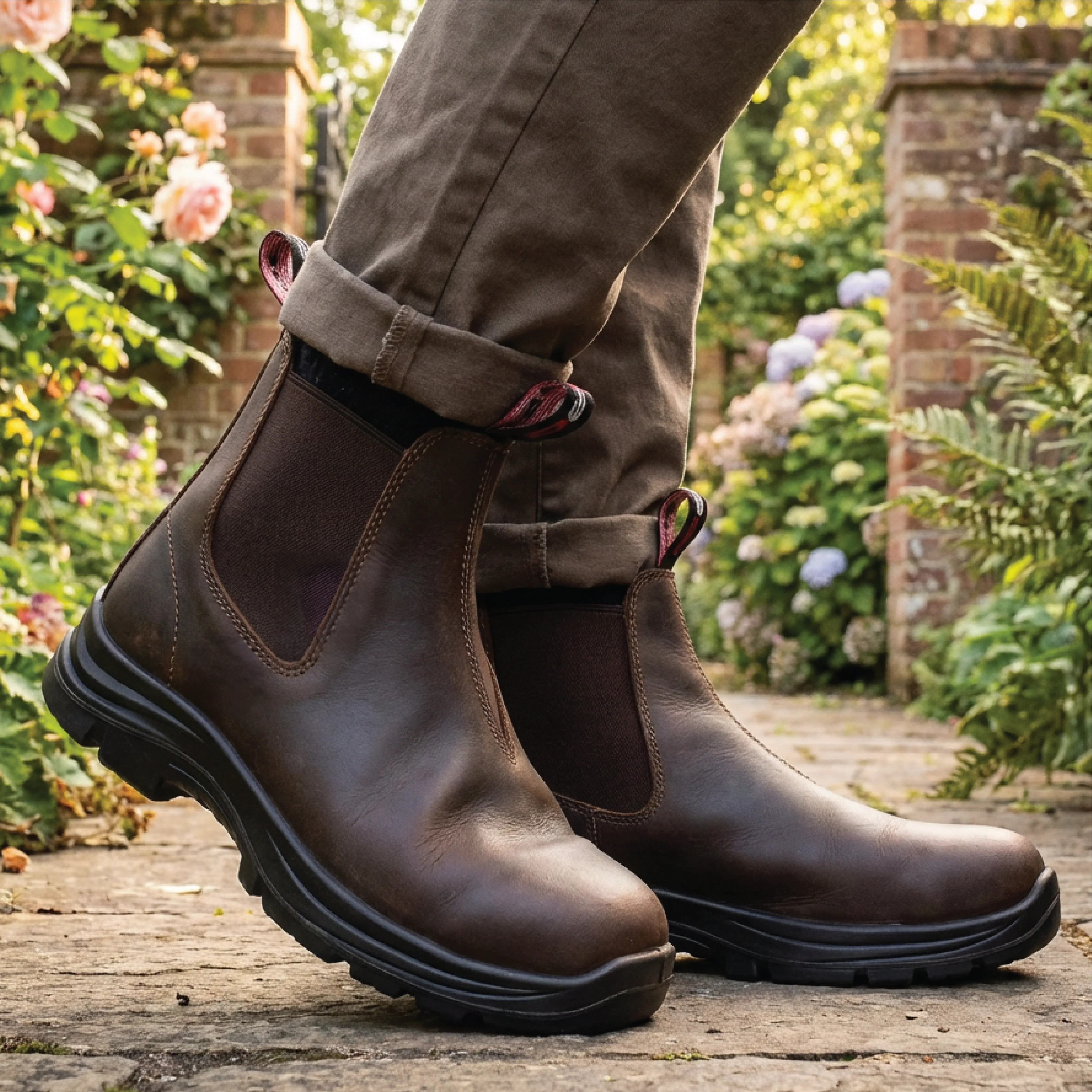 Perf - Brandon Pro - Water Resistant Leather Safety Dealer Boots - Brown
