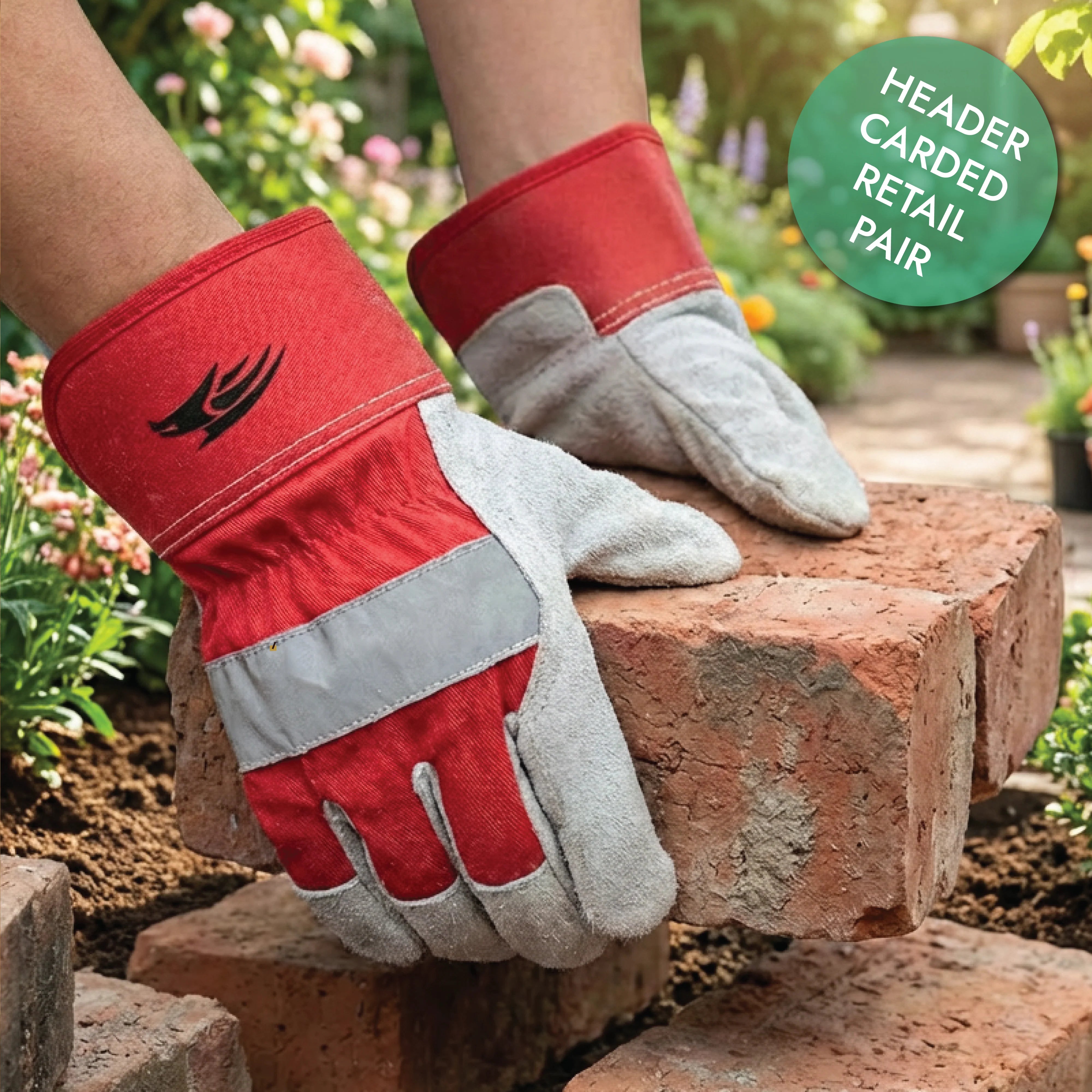 Perf - Nix - Standard Rigger Gloves - Red/Grey - Retail Pair