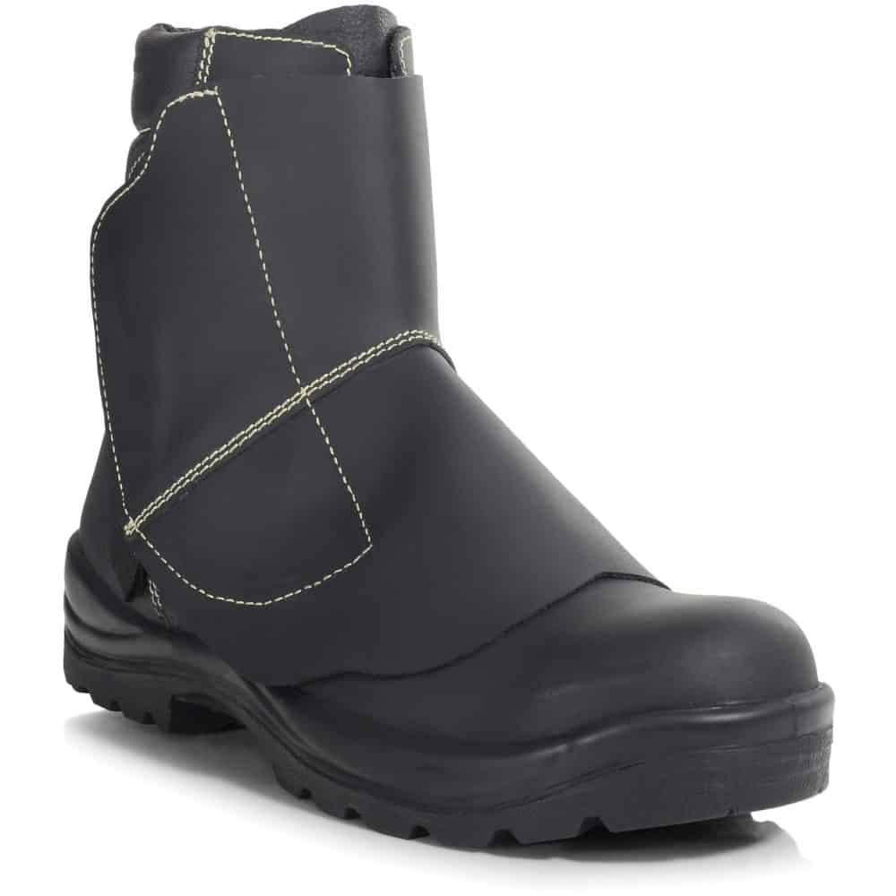 Perf - PB26A - Heavy Duty DDR Mid Leg Foundry Safety Boots (Aluminium) - Black
