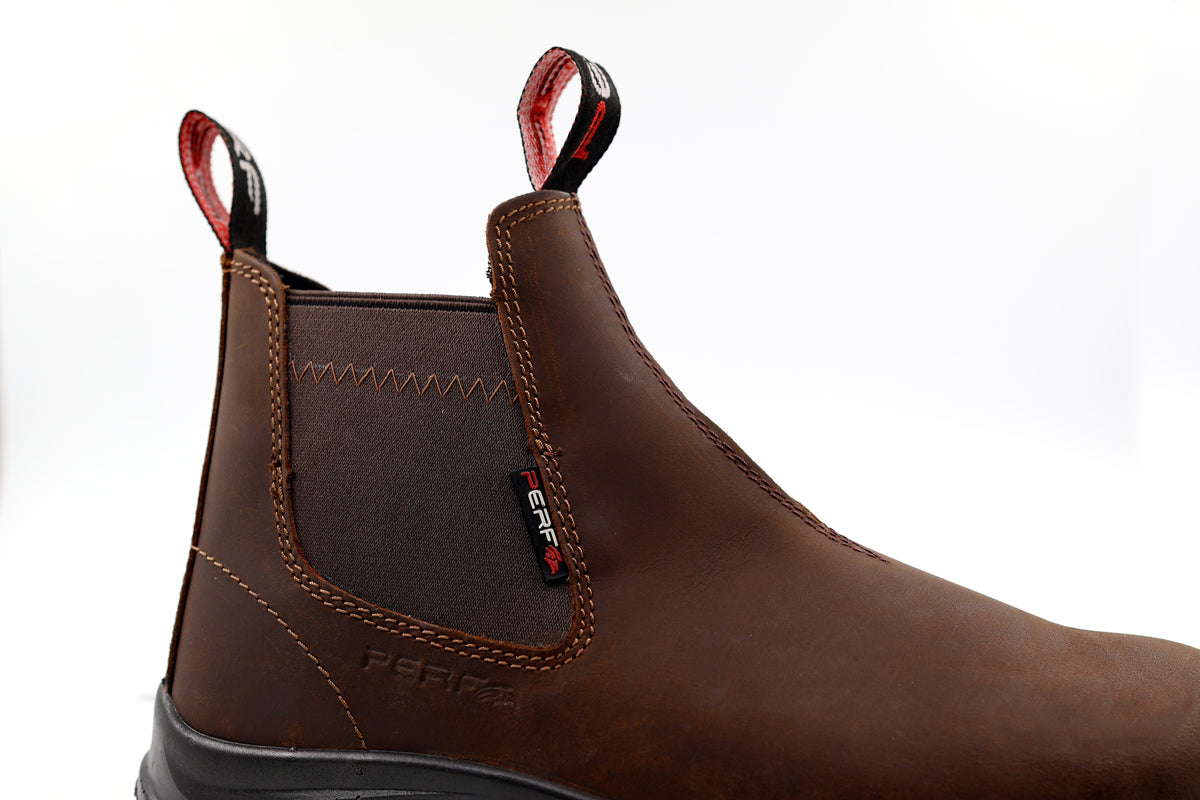 Perf - Country Aqua Dealer - Waterproof Leather Soft Toe Dealer Boots - Brown