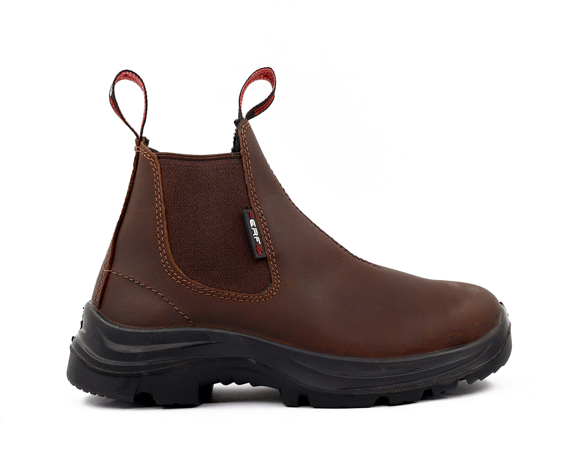Perf - CountryK - Kids Water Resistant Leather Soft Toe Dealer Boots - Brown