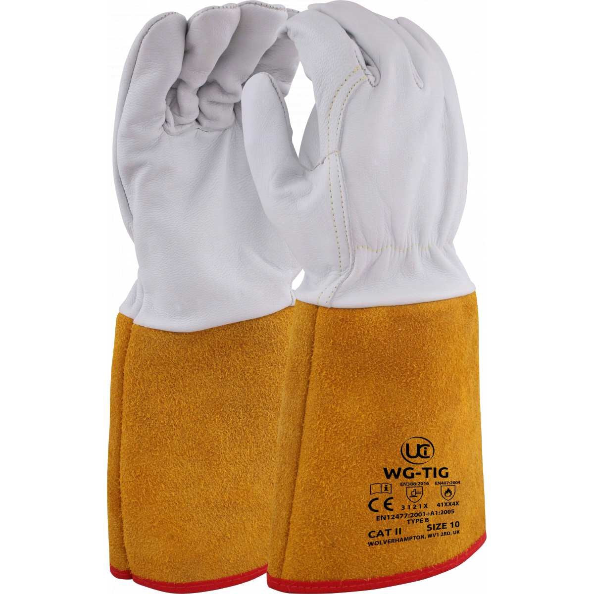 UCI - Premium Tig Welding Gauntlet - Grey - Pack of 10
